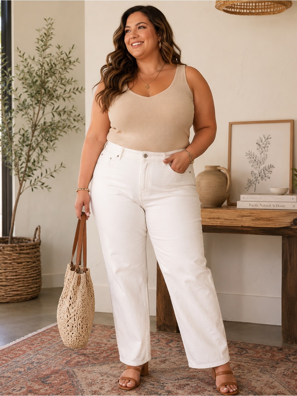 Abercrombie & Fitch High Rise white jeans 90’s relaxed 34 18R cotton pants (NWT)